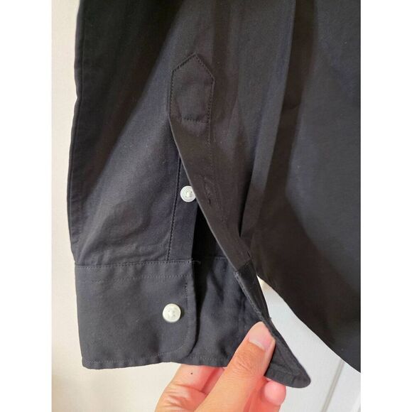 Ann mashburn black button down shirt M - Picture 3 of 7